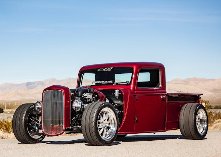hot rod pickup perfection: smg motoring x factory five racing