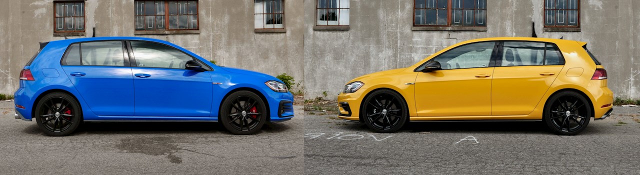 19 Volkswagen Golf Gti Vs 19 Volkswagen Golf R Comparing The German Hot Hatch Twins Head To Head Drivingline 19 Volkswagen Golf Gti Vs 19 Volkswagen Golf R Comparing The German Hot Hatch Twins Head To Head Drivingline