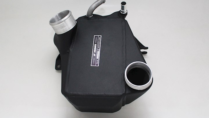 Mishimoto 2017+ Ford 6.7L Powerstroke Air-To-Water Intercooler - Micro-Wrinkle Black main image 1
