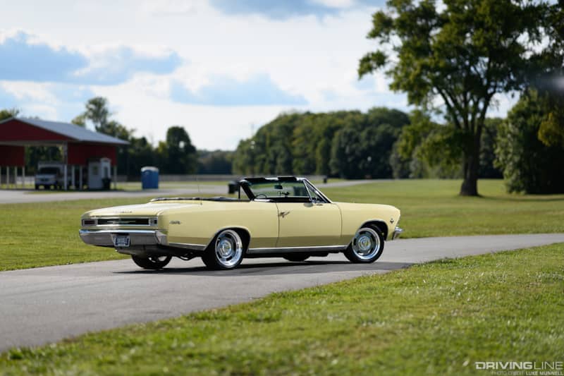 1966 Chevy Malibu Convertible Rear 3/4 View