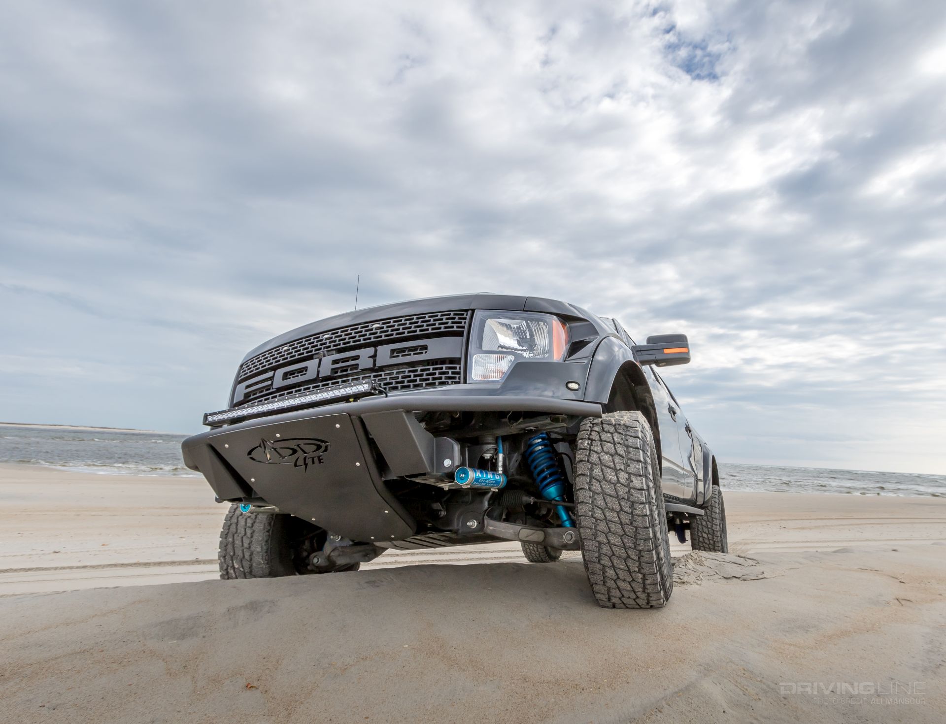 Gen 1 Ford F-150 Raptor Add Front bumper king shocks beach IWE Nitto Terra Grappler G2
