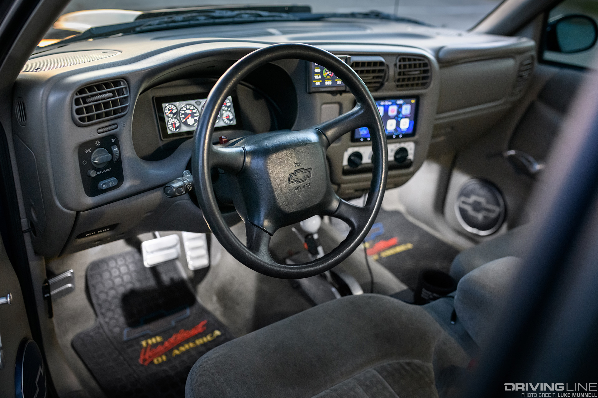 Interior of 200 Chevy S10 Pickup restomod