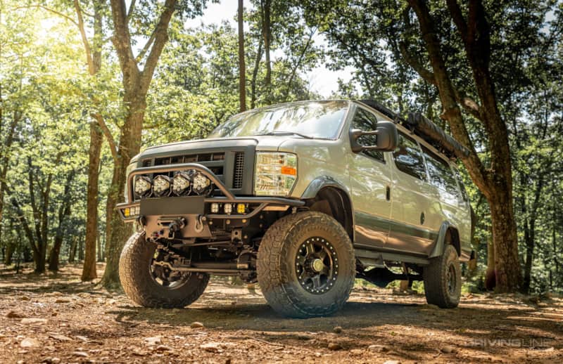 Ford E350 aluminum winch front bumper ujoint offroad