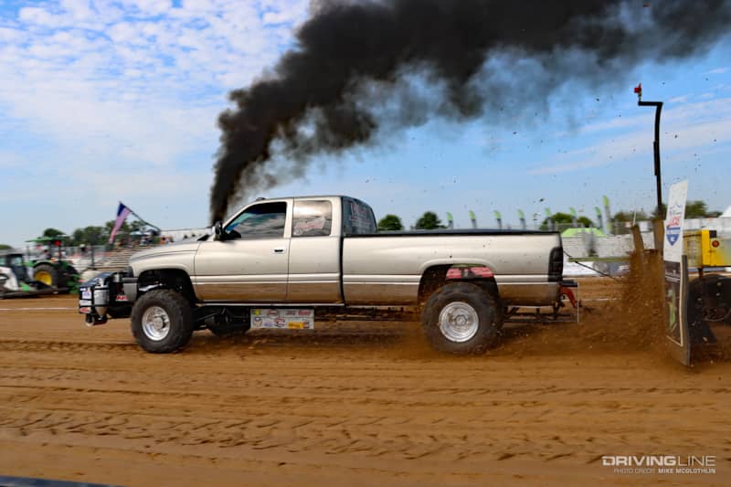 Limited Pro Stock Diesel Truck Dodge Cummins on Mud Grapplers