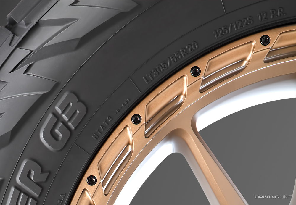 Tire Load Index number on the sidewall of Nitto Terra Grappler G3 A/T