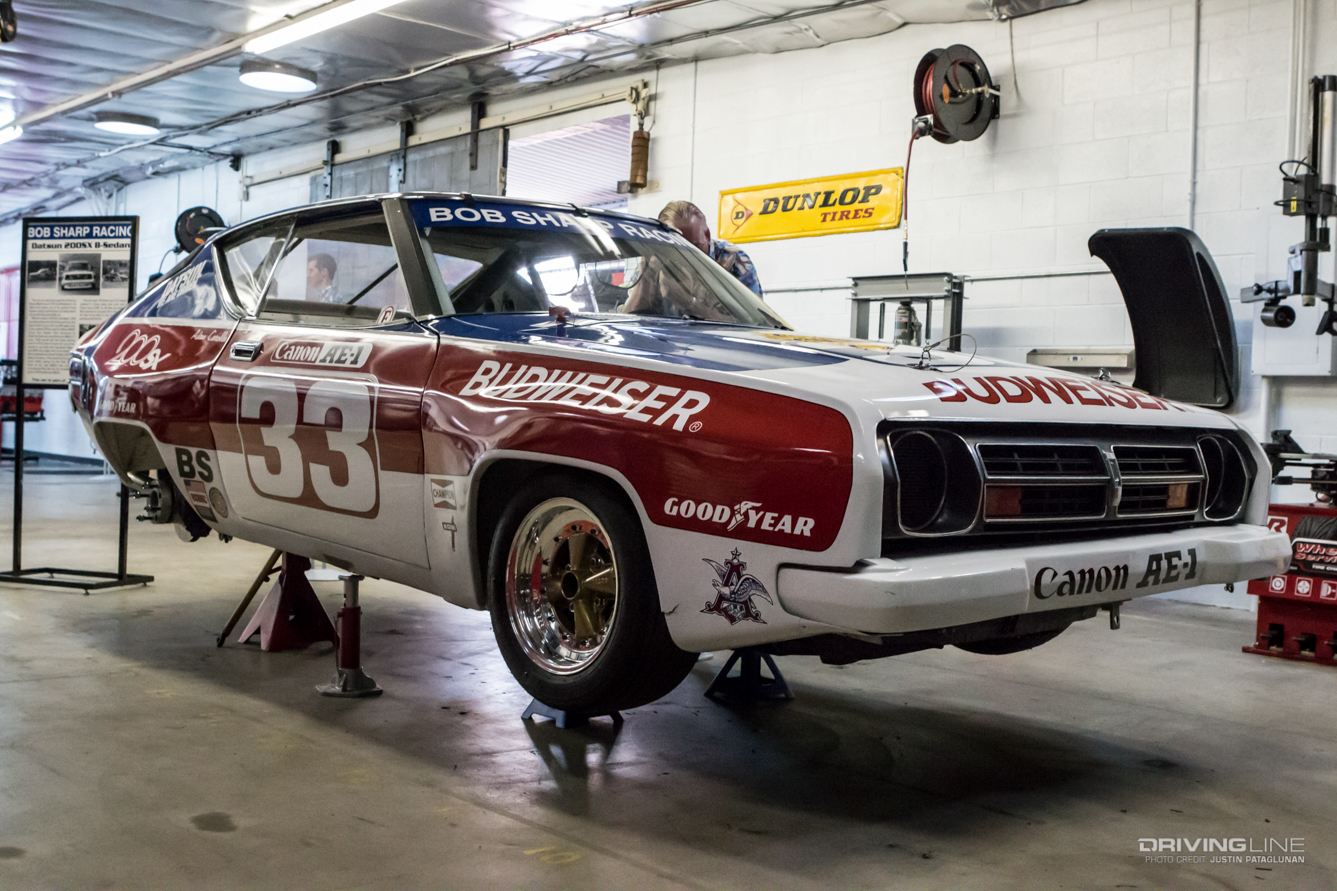 Racecar on jackstands