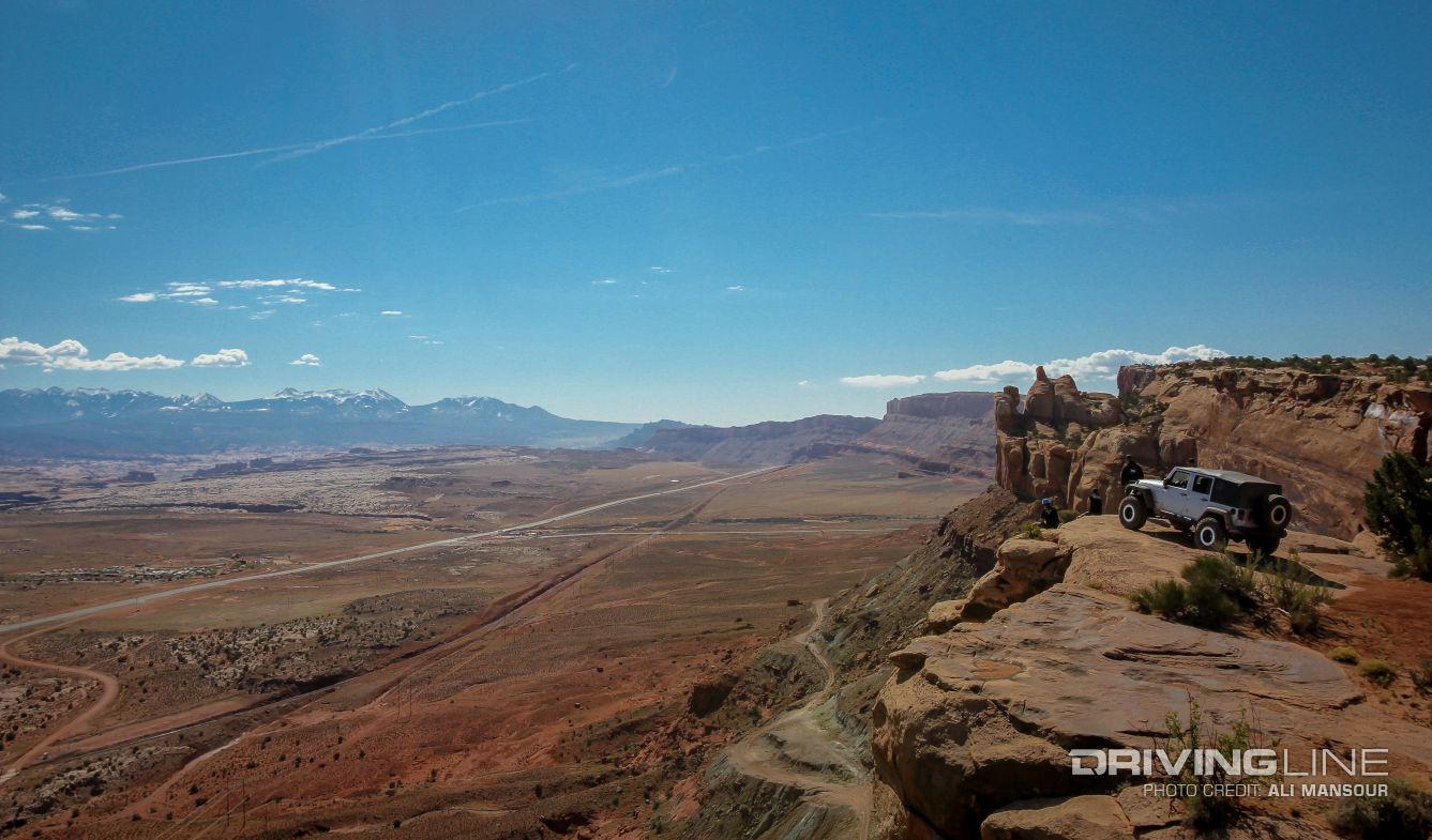 Jeep overlooking valley