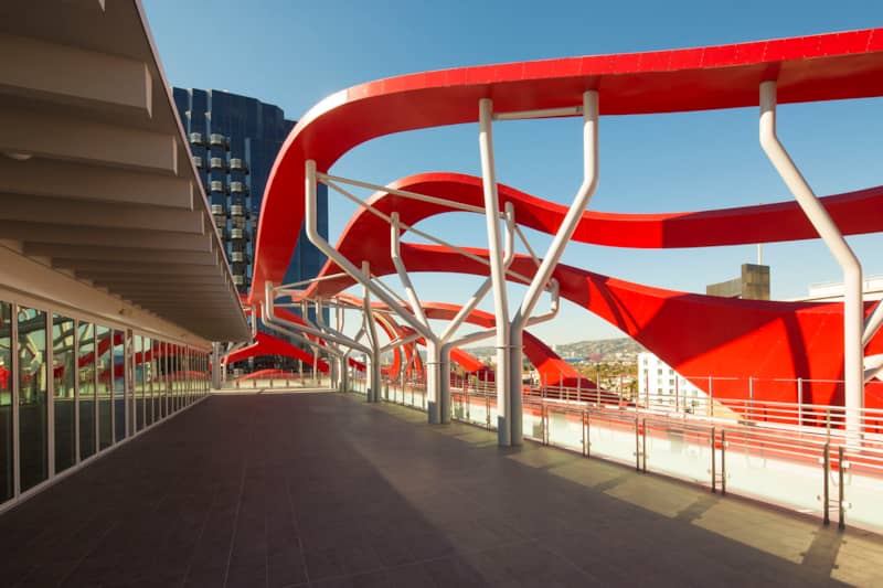 petersen automotive museum exterior rooftop