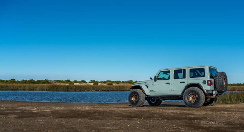 2024 Jeep Wrangler Rubicon 392 side view on 38s