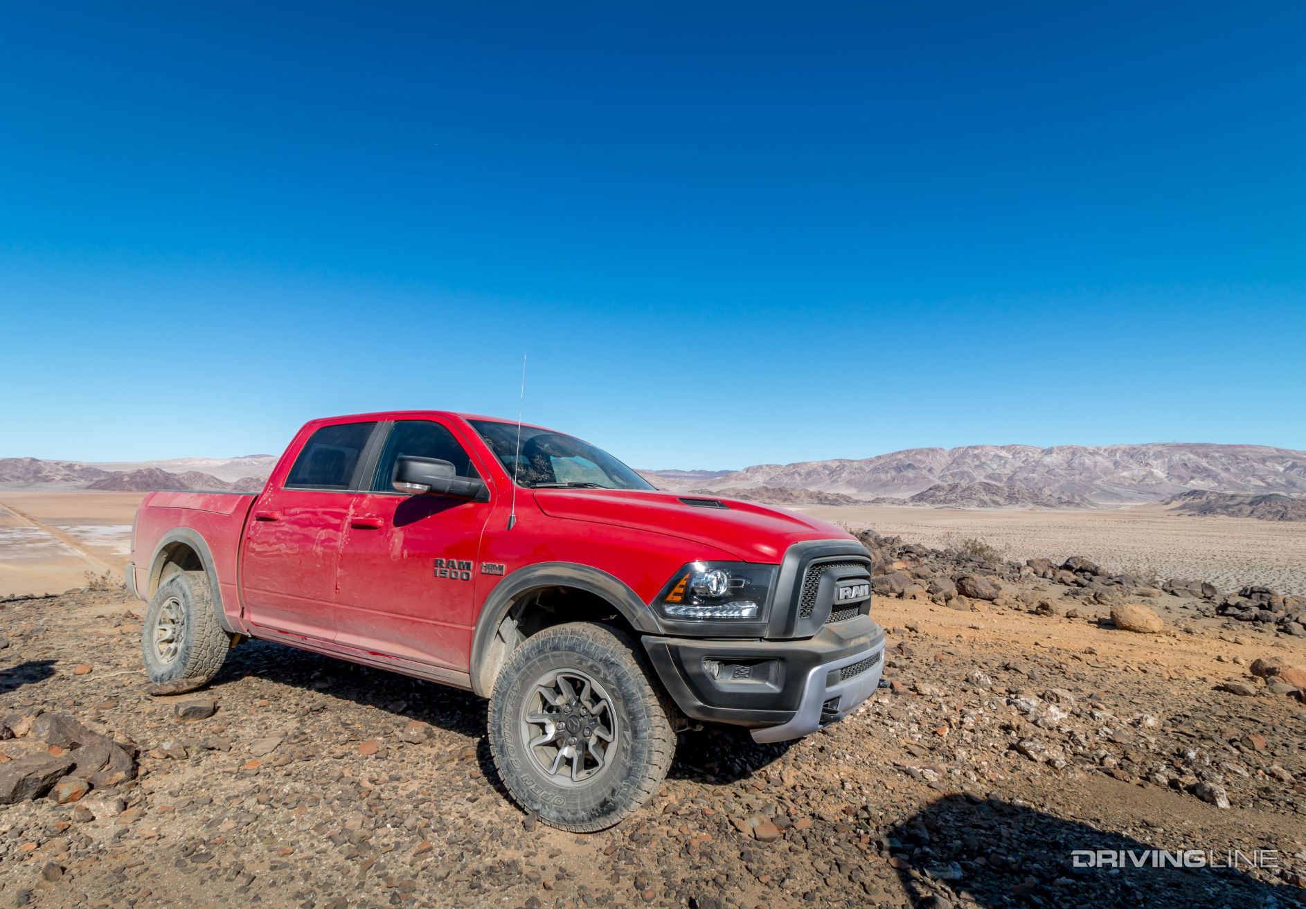 Driving Line – 2016 Ram Rebel 1500 – red pickup truck