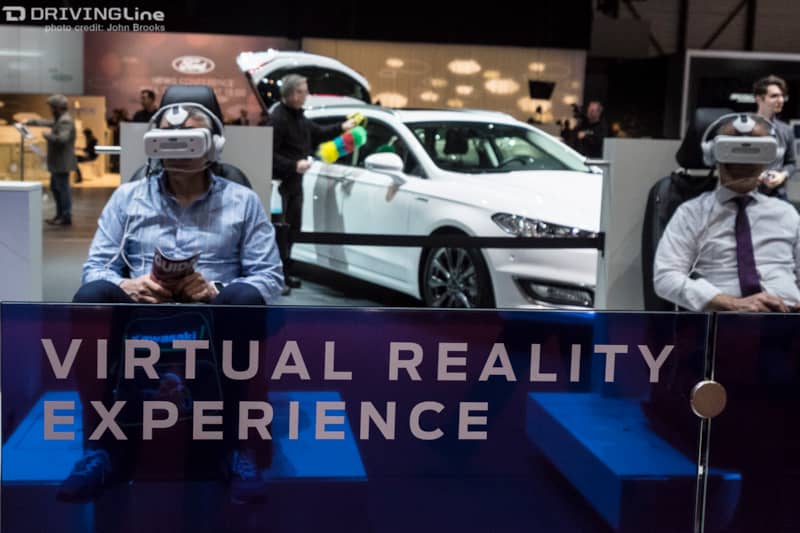 Virtual Reality Experience 360 VR goggles at 2016 Geneva International Motor Show