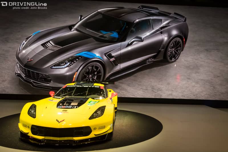 yellow Corvette C7-R at 2016 Geneva International Motor Show
