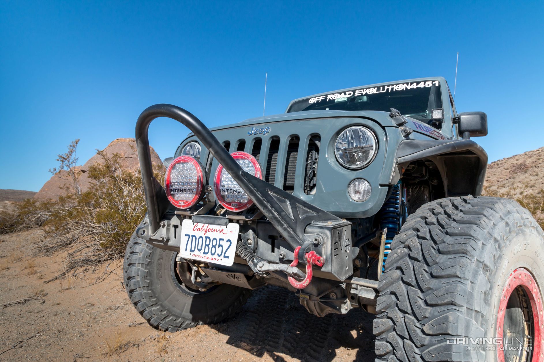 2014 Jeep Wrangler Unlimited Rubicon dual-purpose JK Evo MFG winch bumper