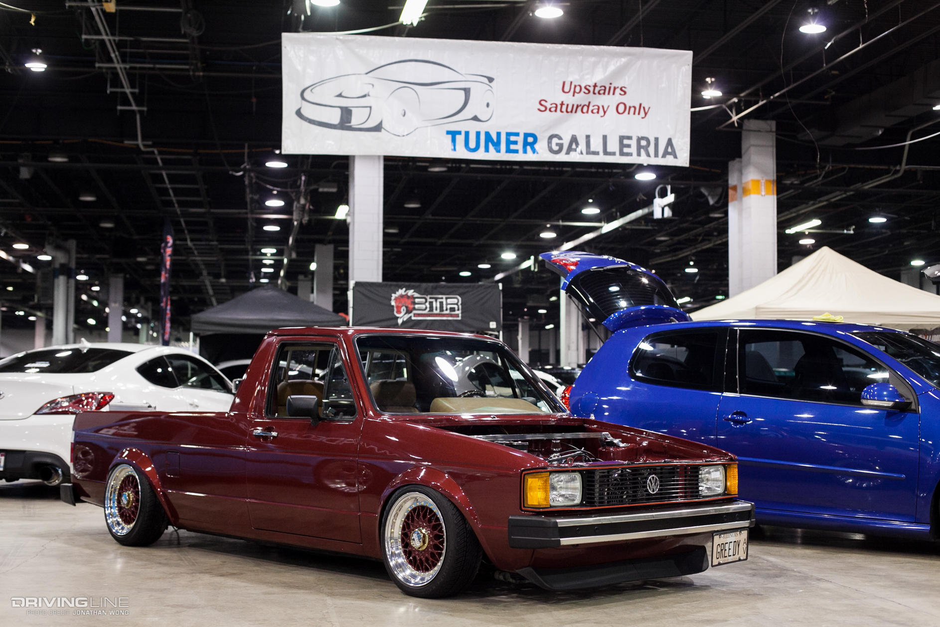 red VW Caddy at 2016 Tuner Galleria