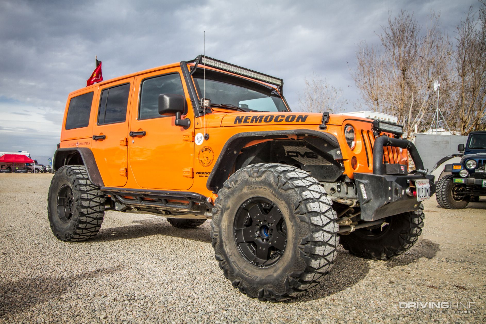 orange Jeep Wrangler Unlimited at 54th annual Desert Safari