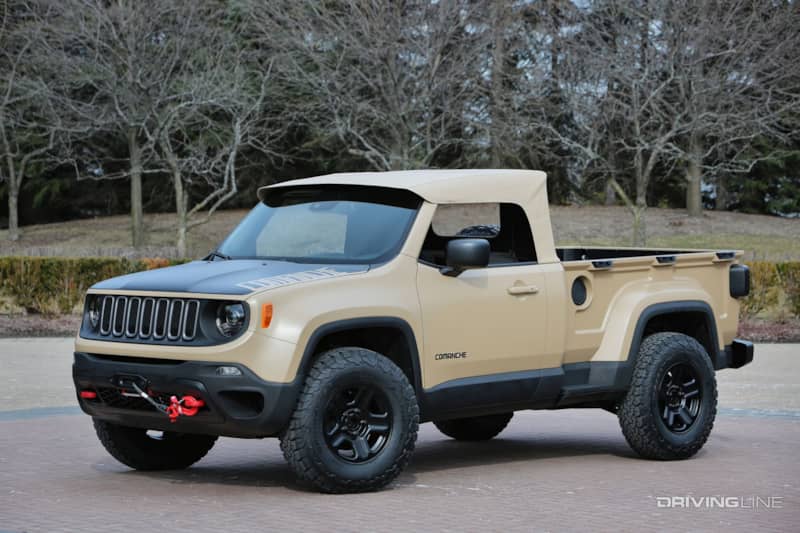 gold Jeep Comanche Concept Vehicle Pickup 2016 EJS Moab