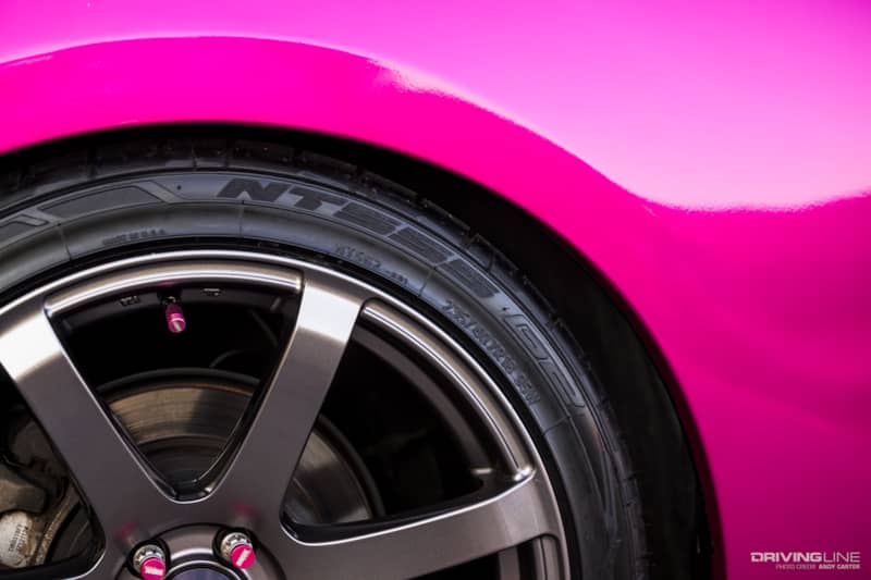 NT555 G2 Sidewall on Pink Car