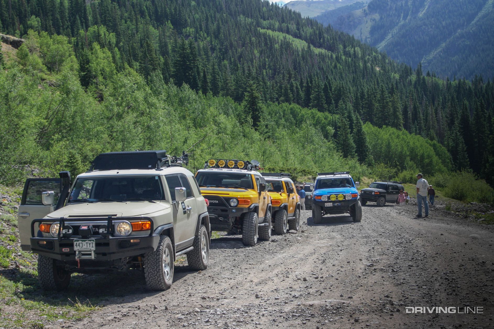 Toyota FJ Cruisers at Camp Bird