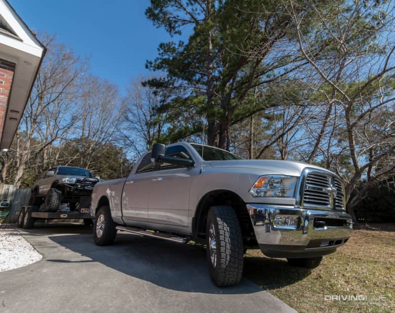 Driving Line 2014 Ram 2500 silver big horn tow rig maintenance