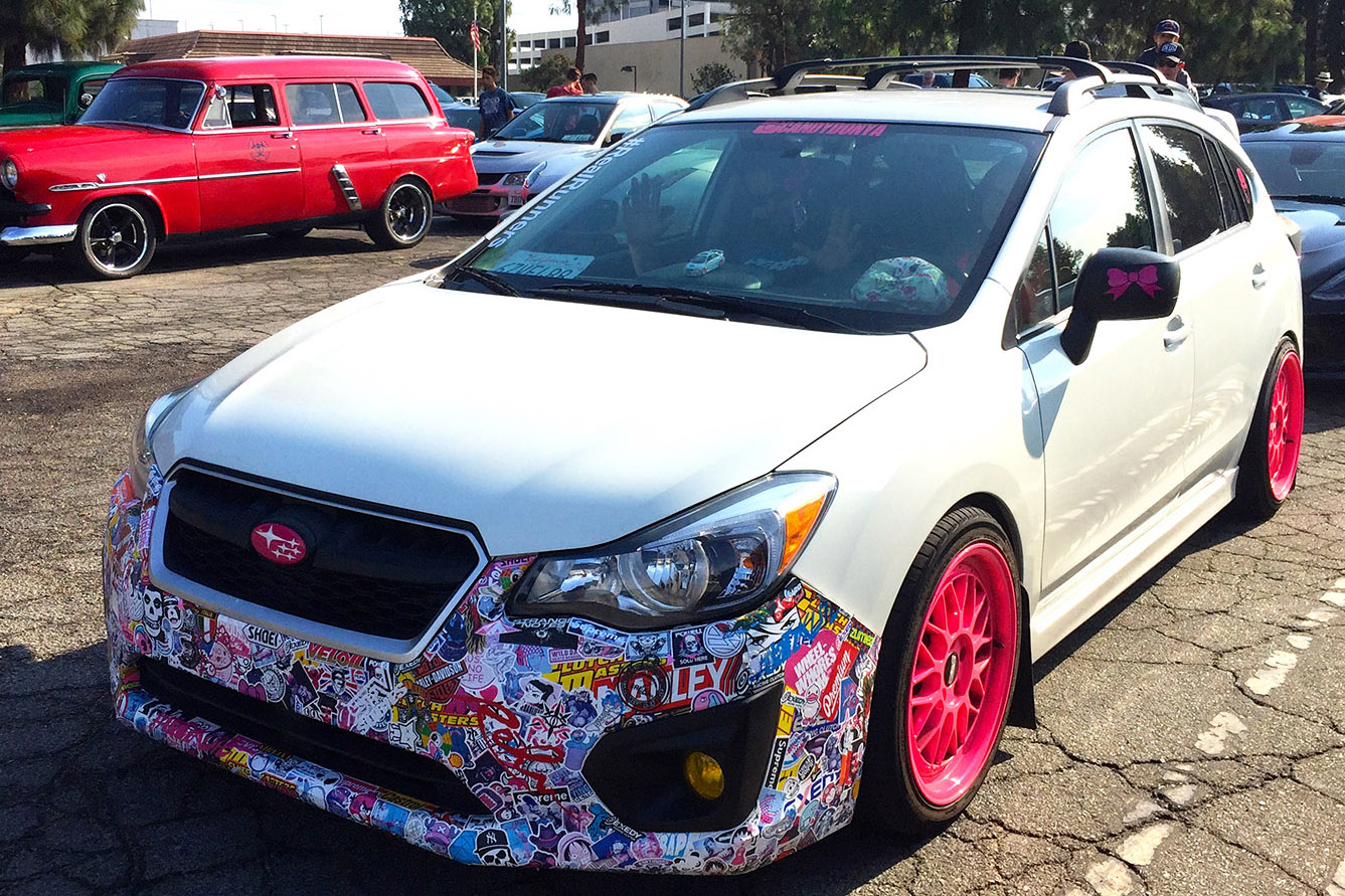 modified car warranty girl subaru