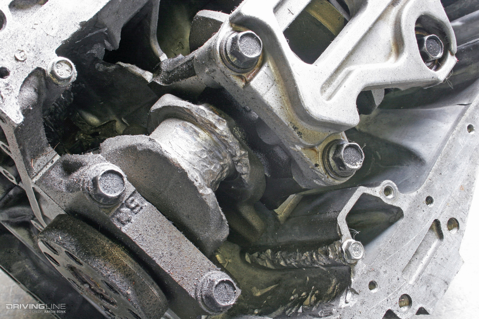 Inside of an engine block