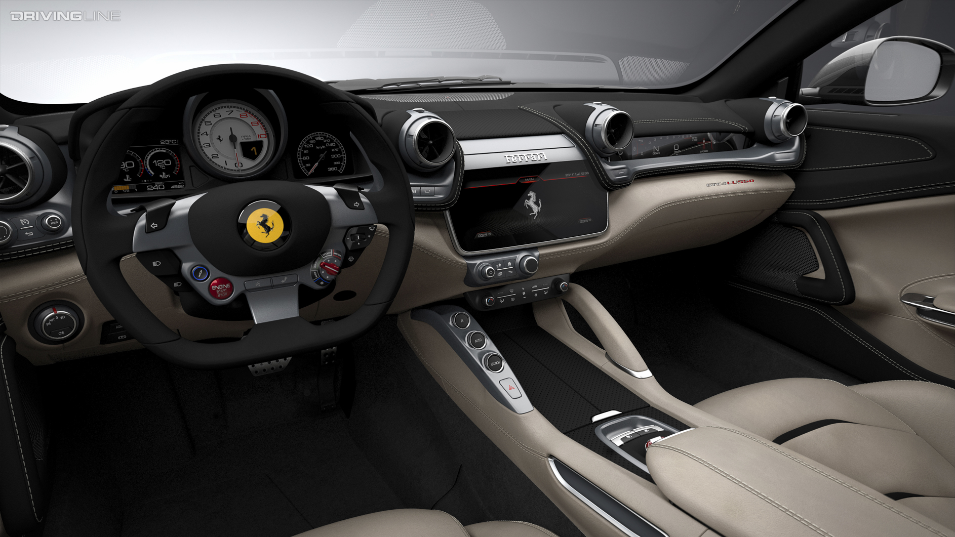 Ferrari GTC4Lusso interior driver's side