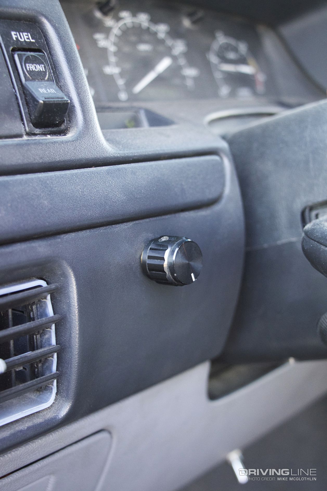 adjustment knob in Ford diesel engine equipped truck