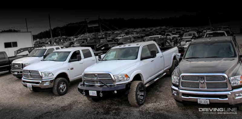 Diesel RAMs in parking lot