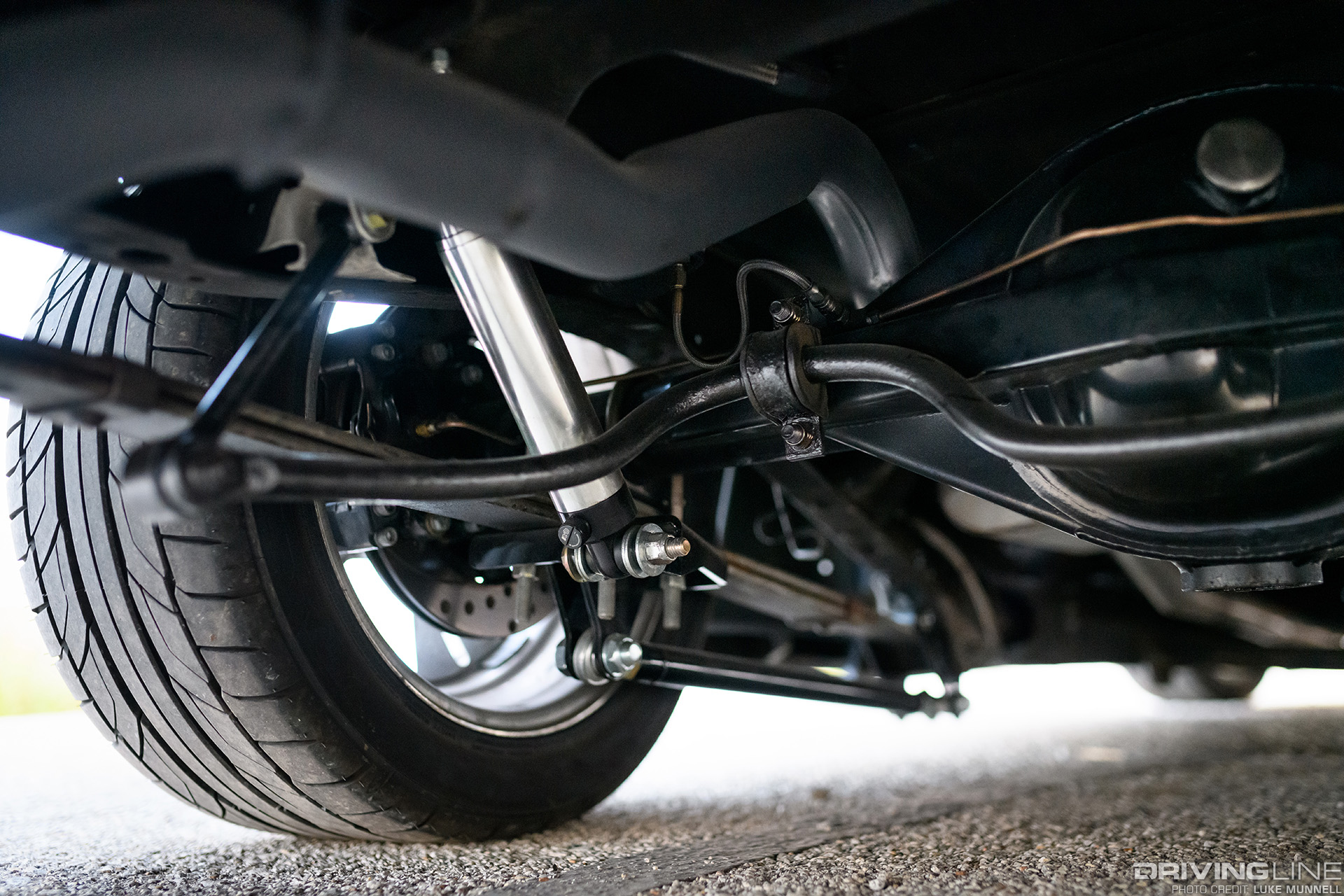 Traction bars and rear end suspension of LS V8 swapped Chevy S10