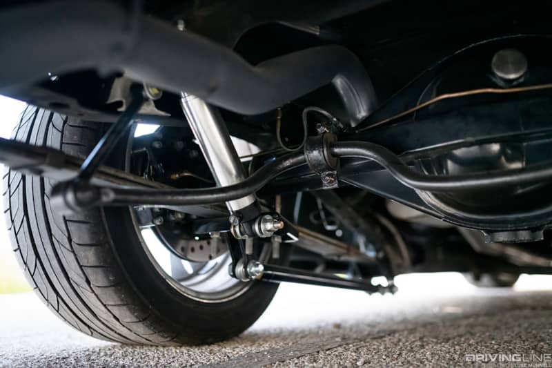 Traction bars and rear end suspension of LS V8 swapped Chevy S10