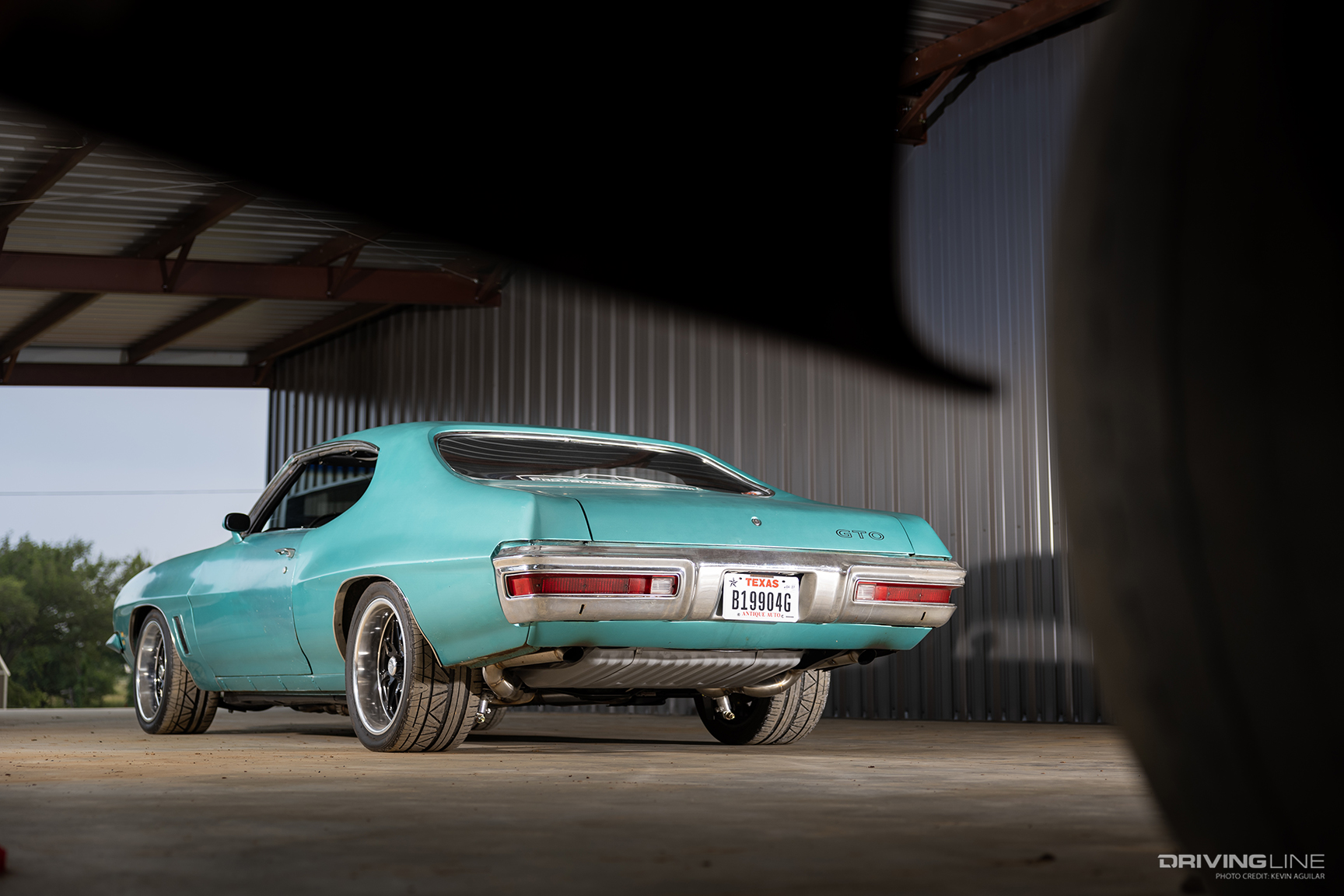 Rear of Cynthia Pierce's '72 Pontiac GTO