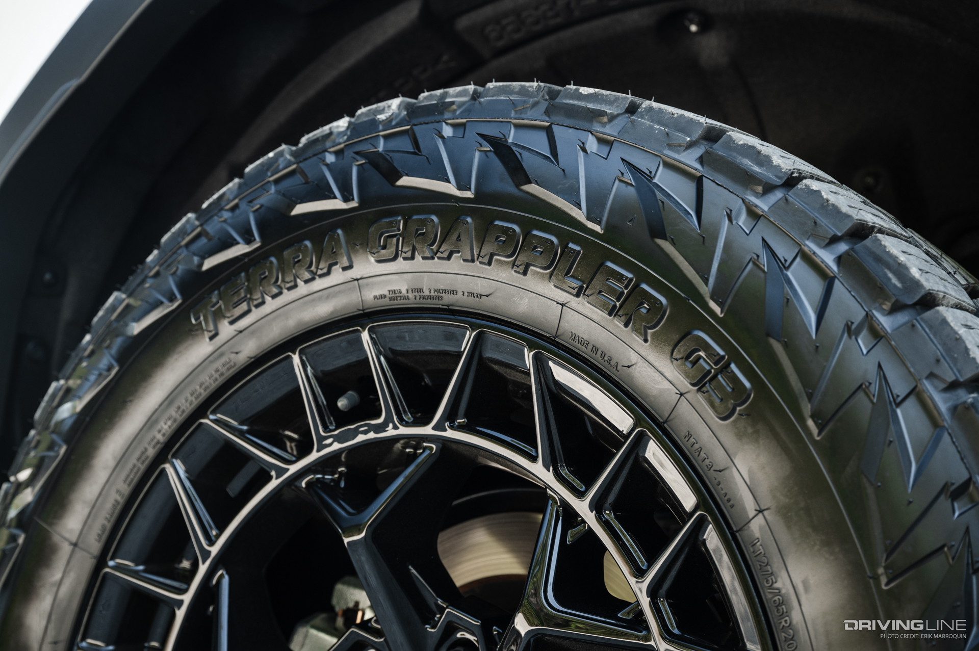 Close up of Nitto Terra Grappler G3 tires