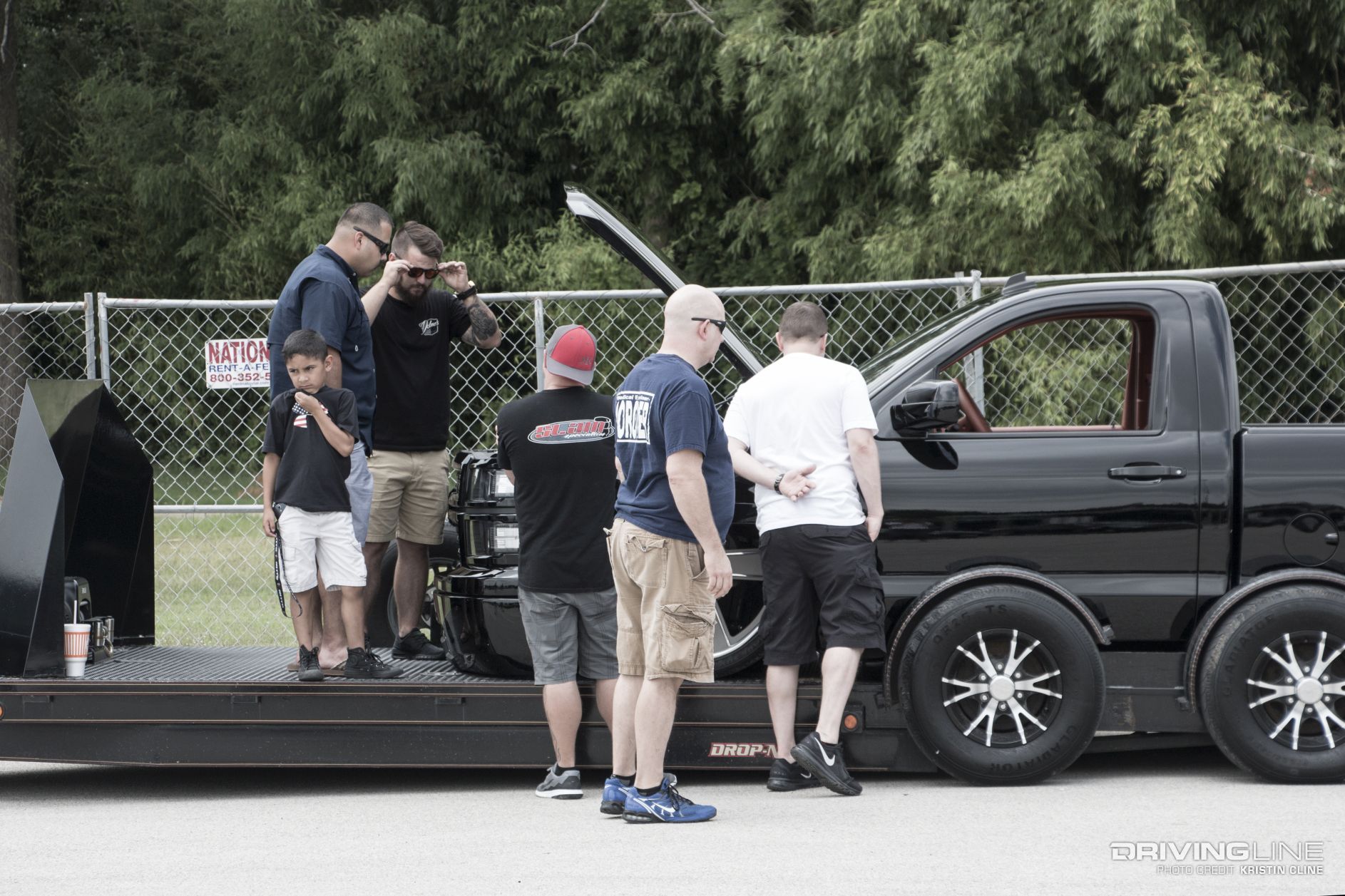 Slammed Truck and Trailer at 2016 Auto Enthusiast Day Texas
