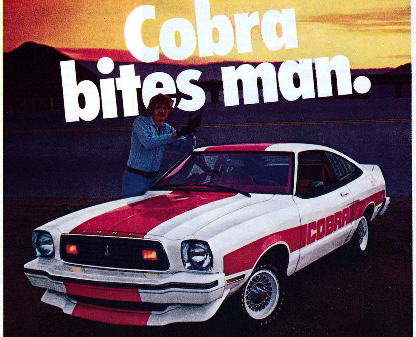 Worst Muscle Cars of 70s Era - Ford Mustang II Cobra Ad