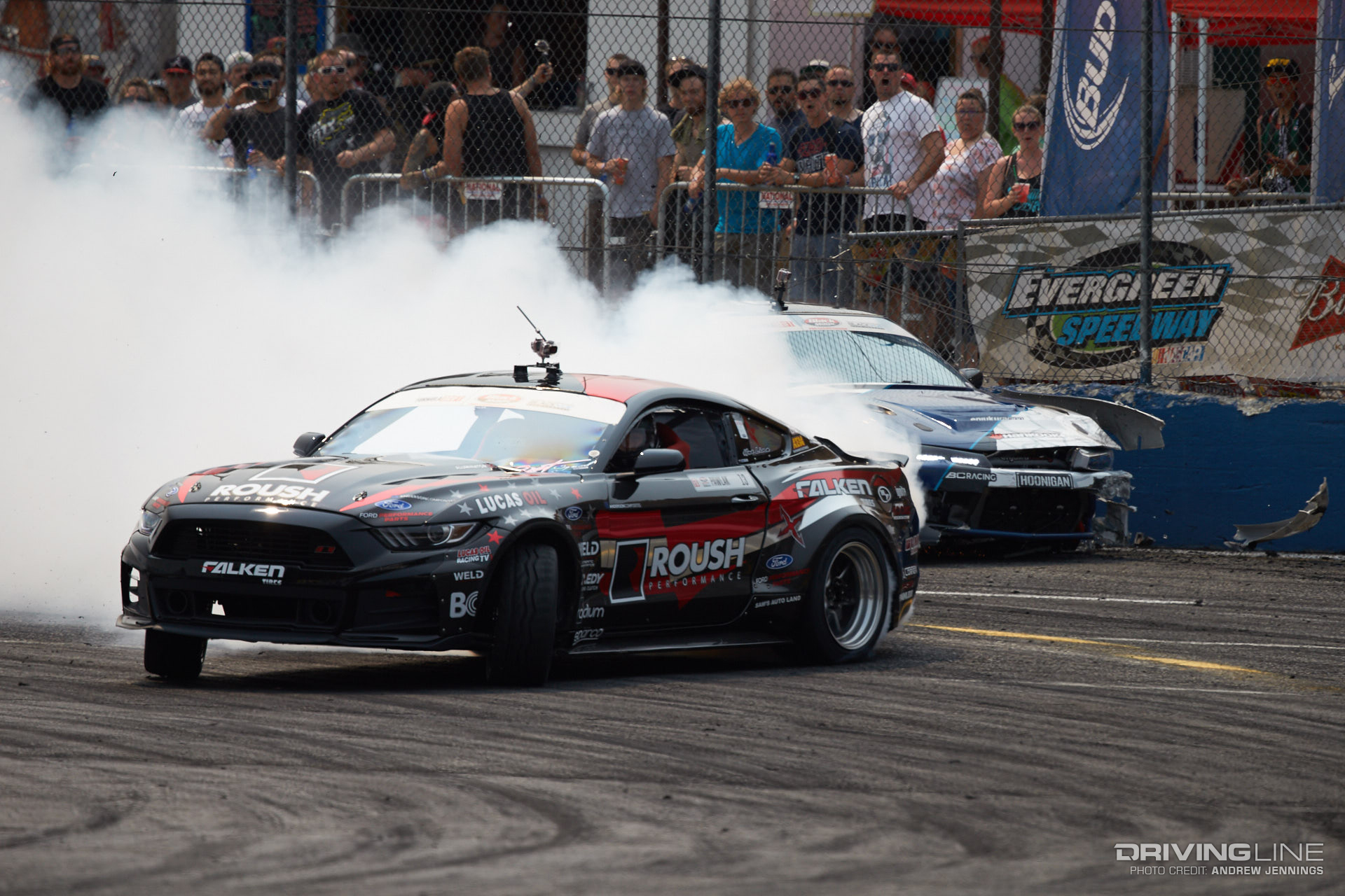 Justin Pawlak with Nate Hamilton crashed