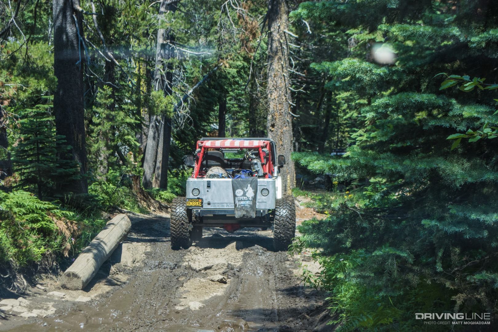 Courtney's TJ going through some mud