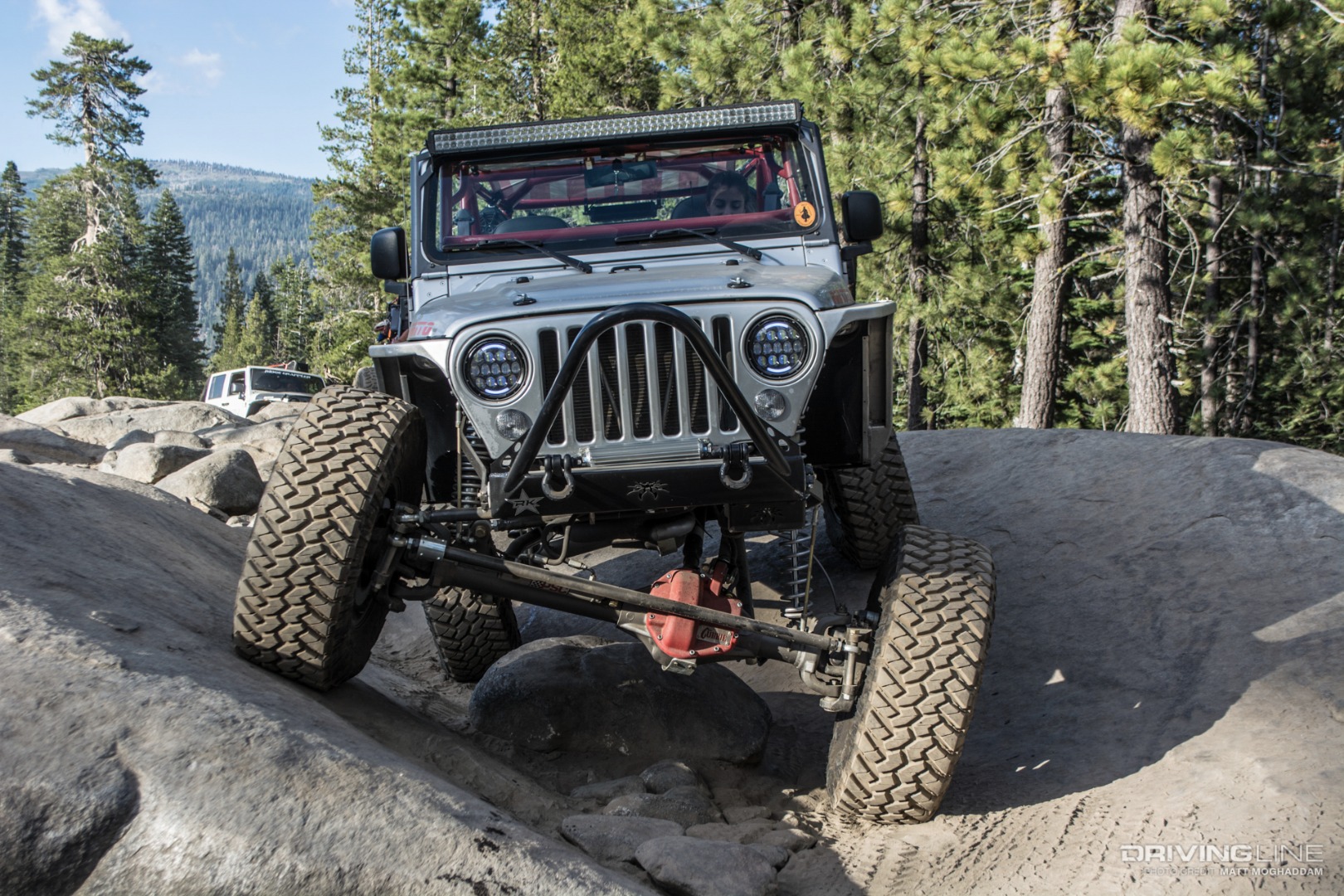Courtney's TJ on the Soup Bowl along the Rubicon Trail at the Jeepers Jamboree