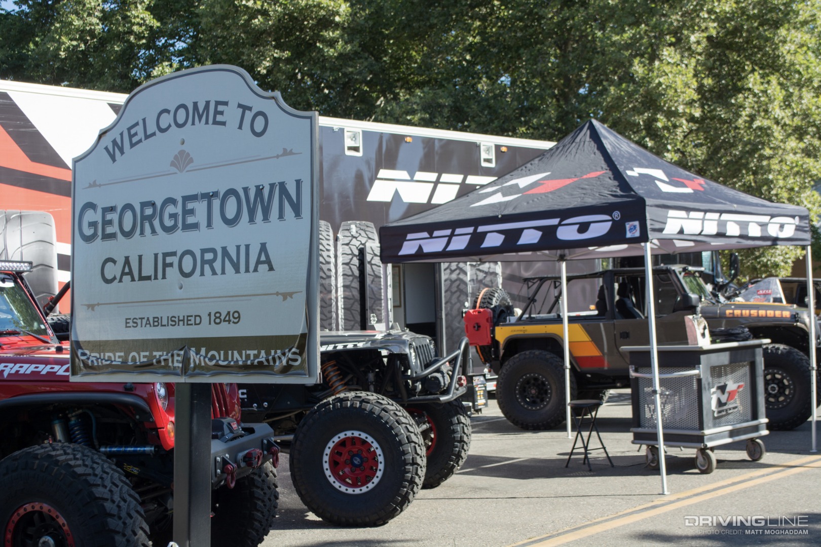 Nitto's booth at the vendor show in Georgetown, California