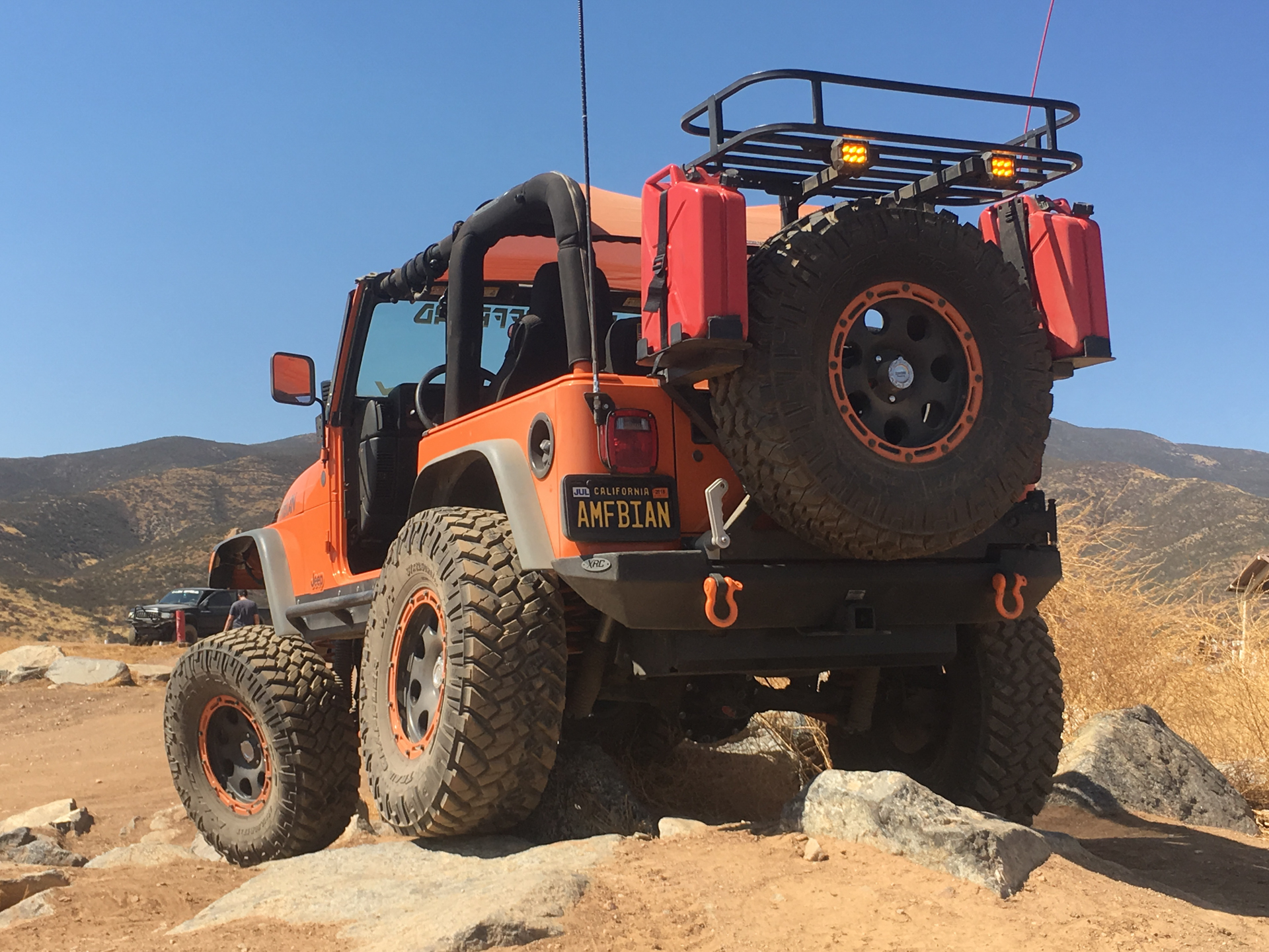 rear view of TJ off-roading