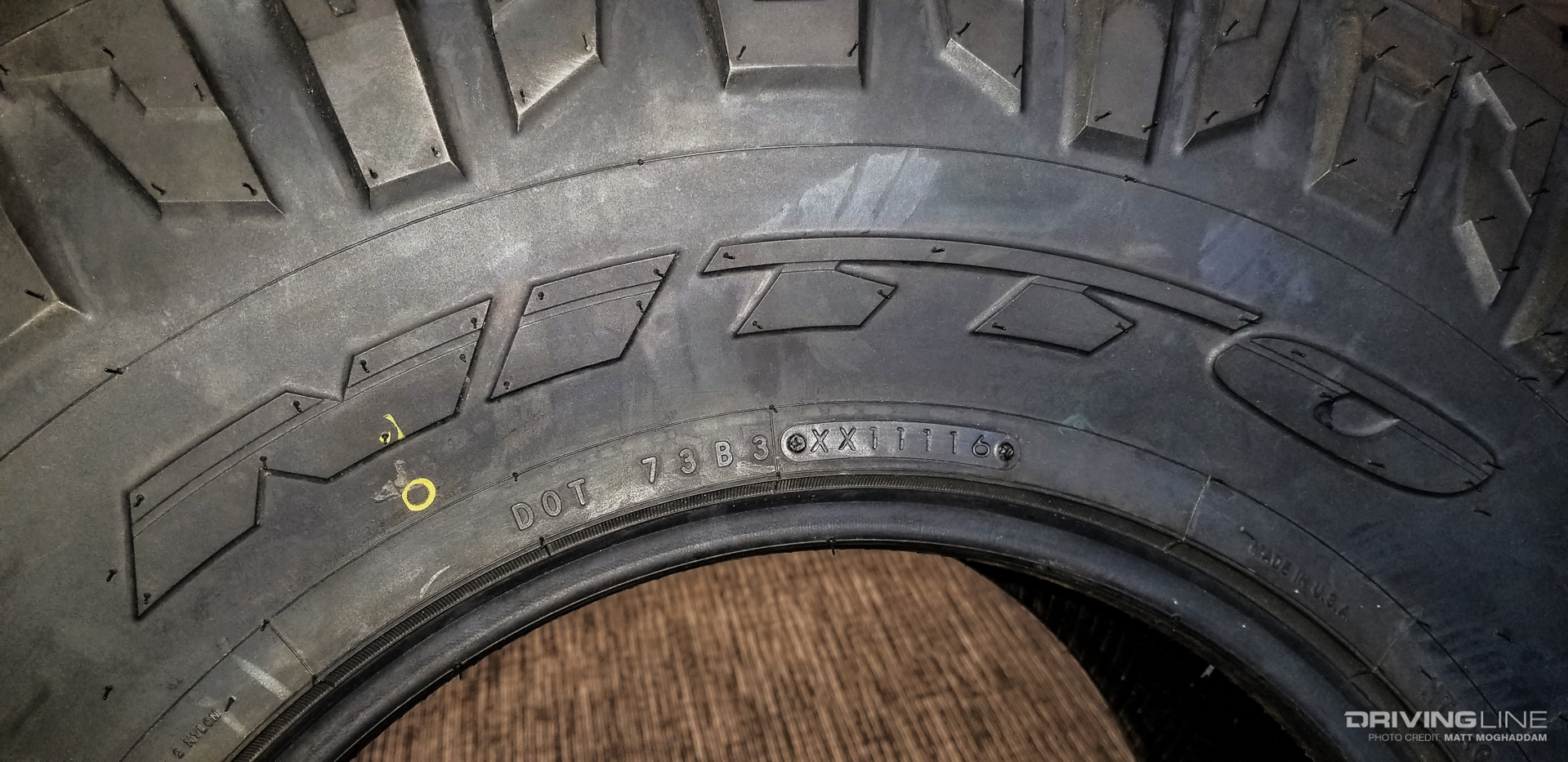 DOT number on a Nitto Ridge Grappler