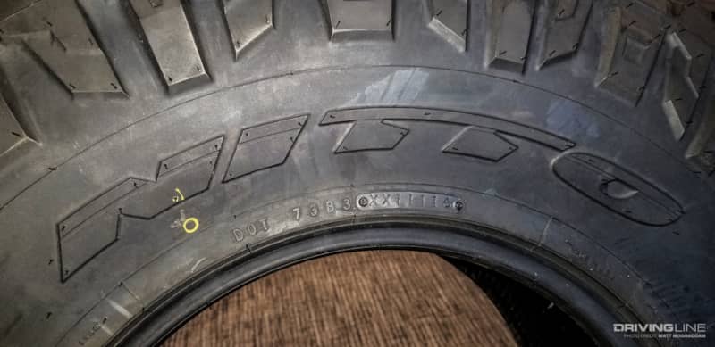 DOT number on a Nitto Ridge Grappler