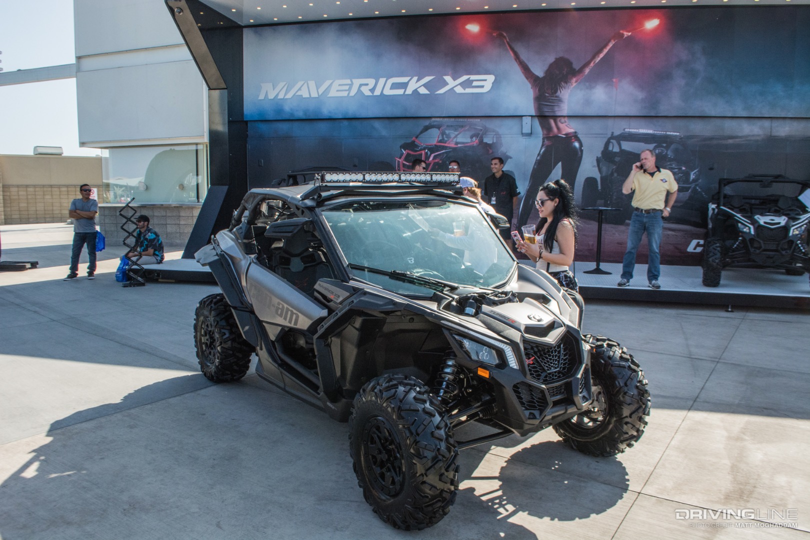 The Can-Am Maverick X3 booth at the Sand Sports Super Show