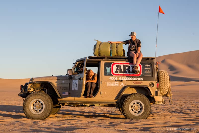 Kendra and Bailey hanging out in Glamis Sand Dunes