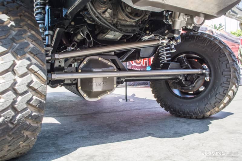 The Wagoneer's one ton axles and custom frame