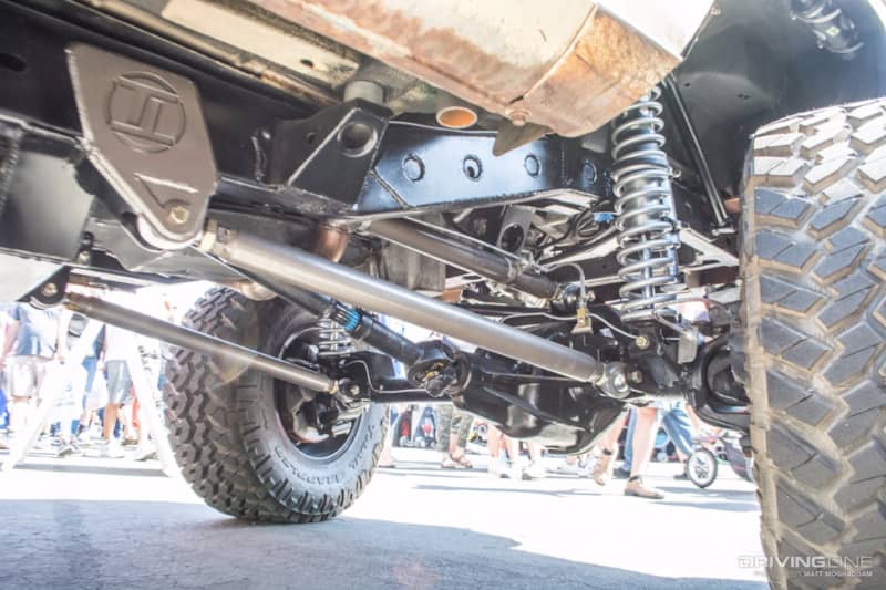 The Jeep Wagoneer's front suspension