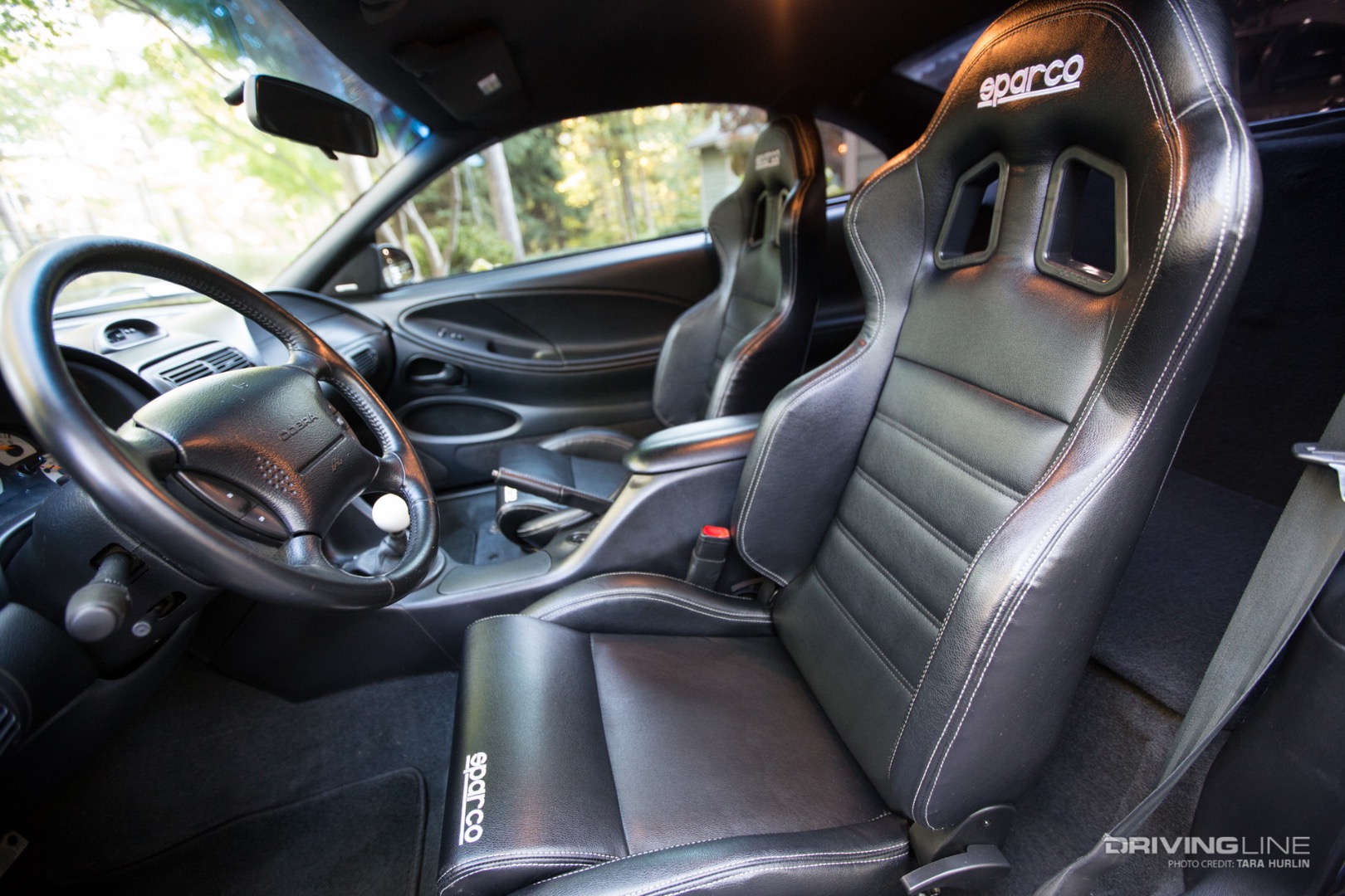 Ford Mustang Cobra and Sparco race seats