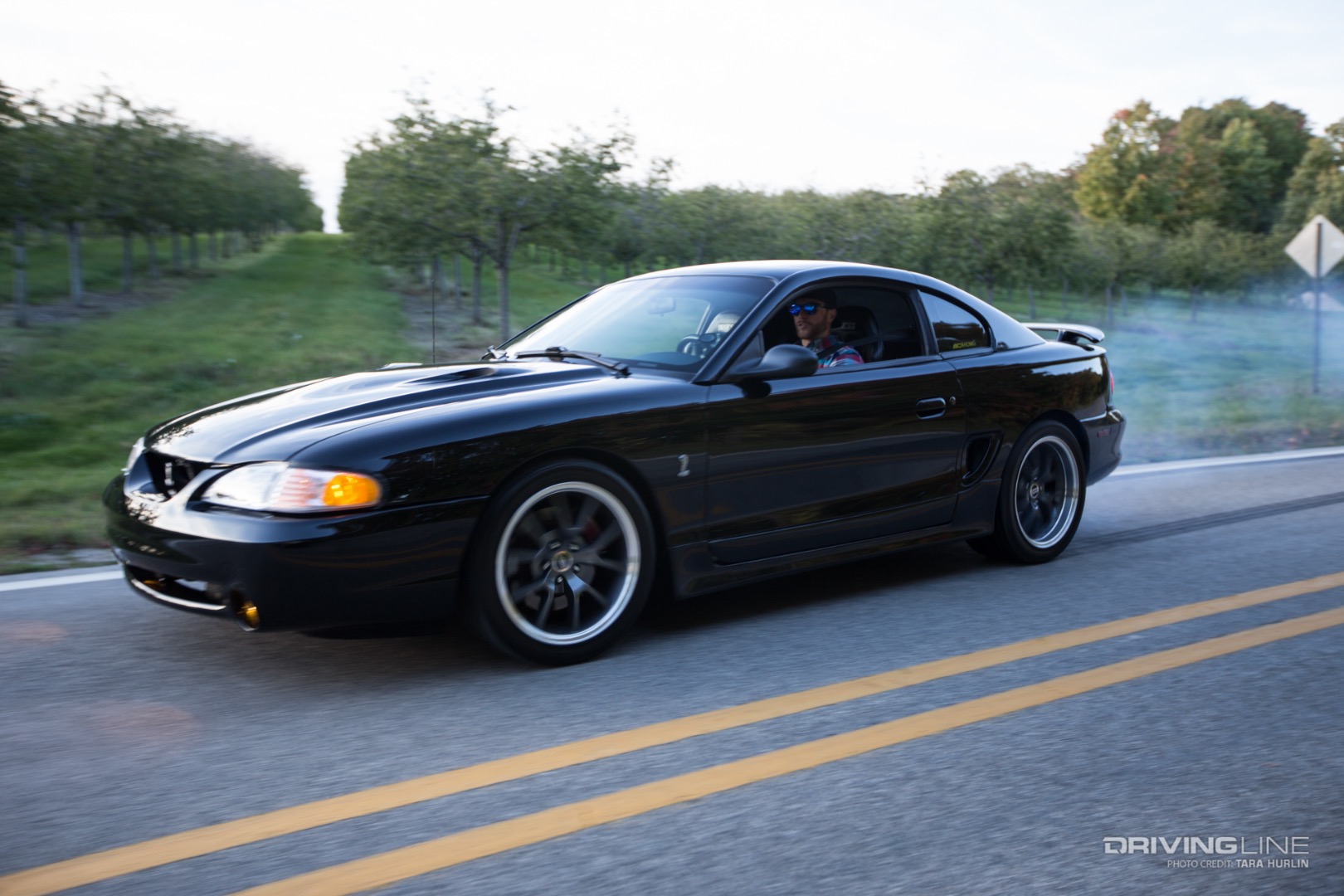 Ford Mustang Cobra first burnout