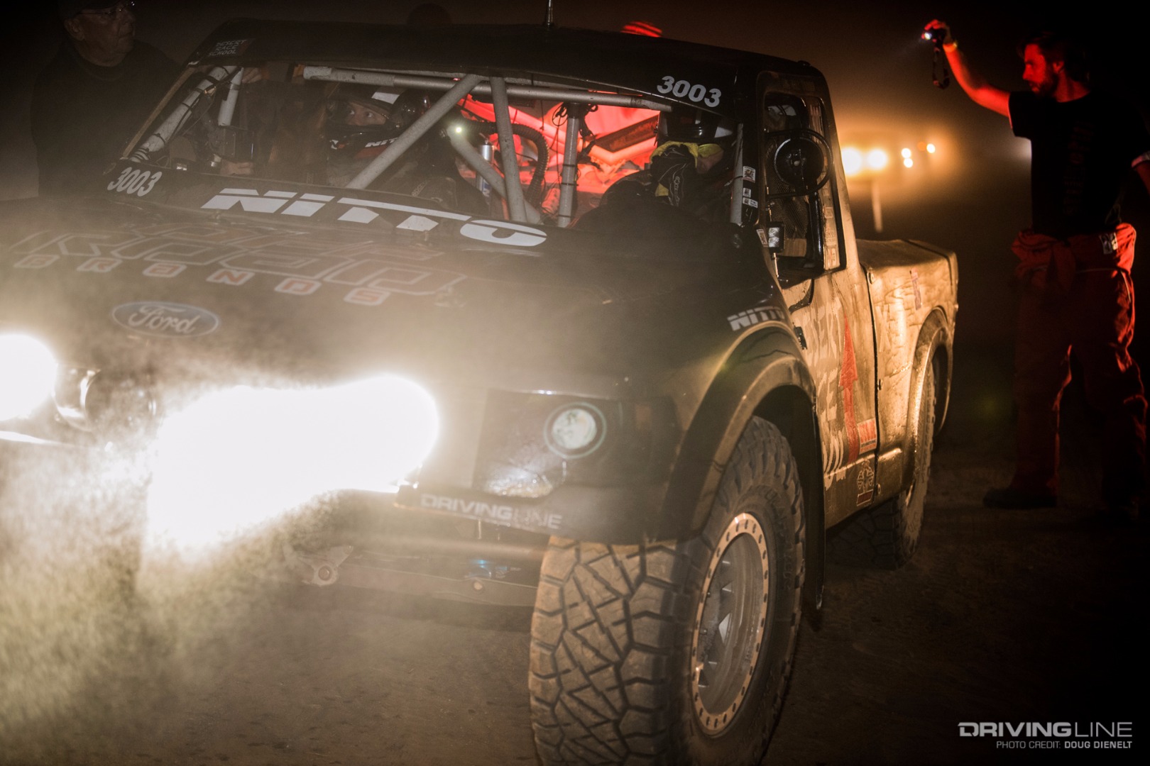 The 30003 Pit stop in Vizcaino in dense fog