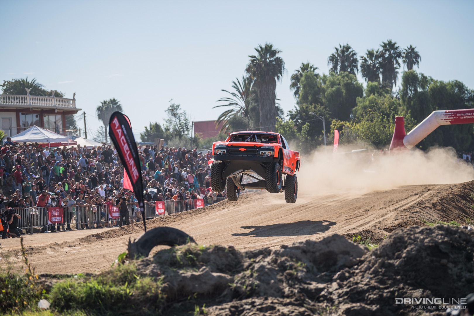 Robby Gordon catching big air in the Ensenada Wash