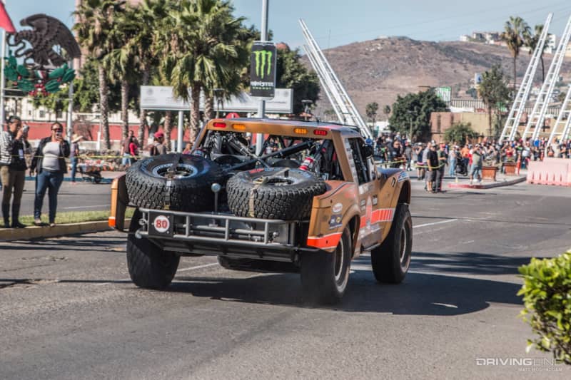 "Iron-woman" Jessi Combs in her Trophy Truck